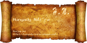 Hunyady Nóra névjegykártya