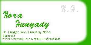 nora hunyady business card